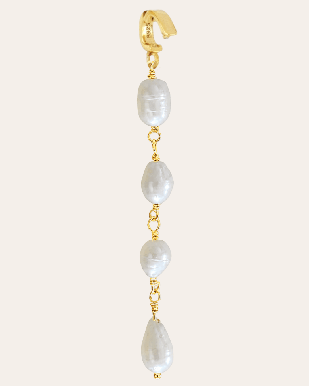 heylove CHARM CHARM CADENA PERLA OVALADA
