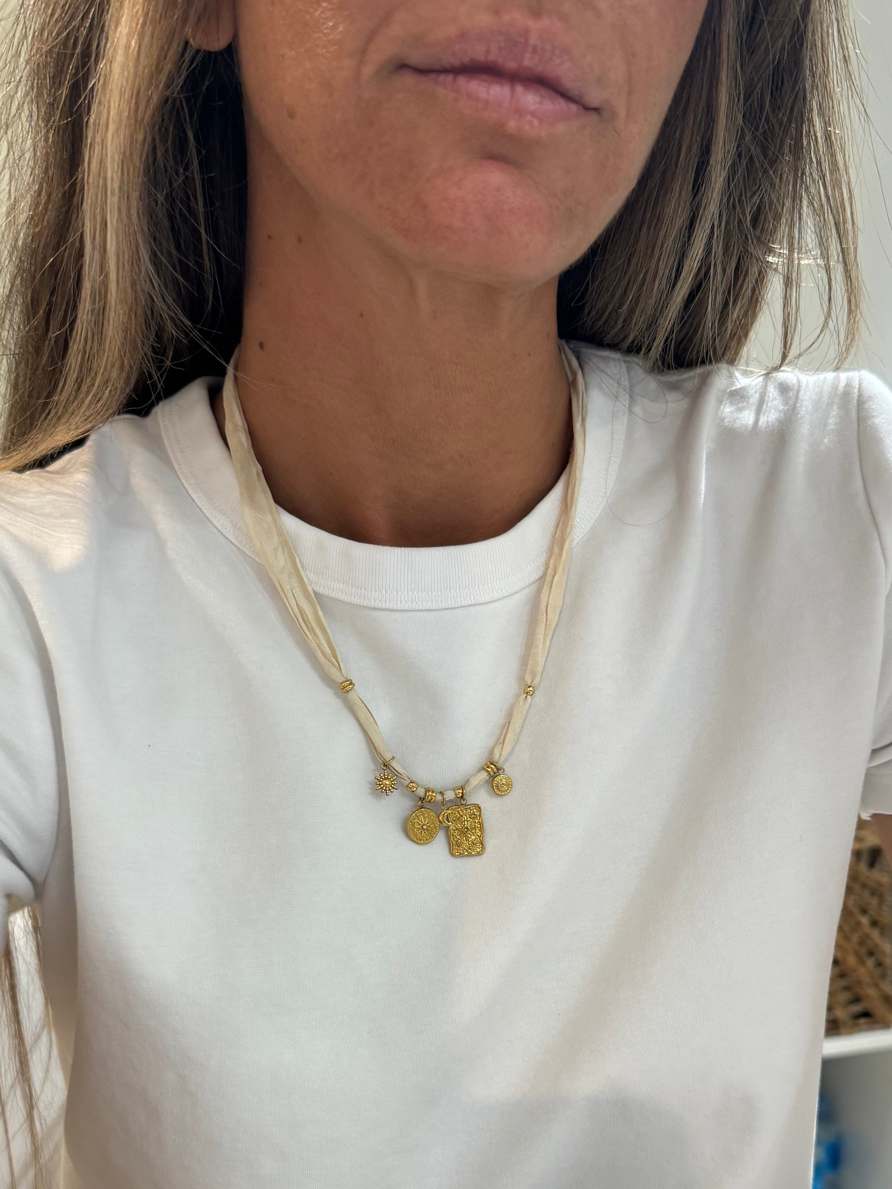 heylove COLLARES COLLAR DE SEDA CON CHARMS