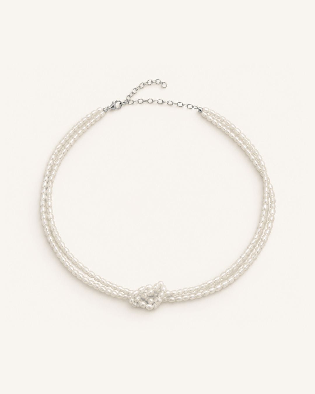 heylove COLLARES COLLAR DOBLE PERLA CON NUDO