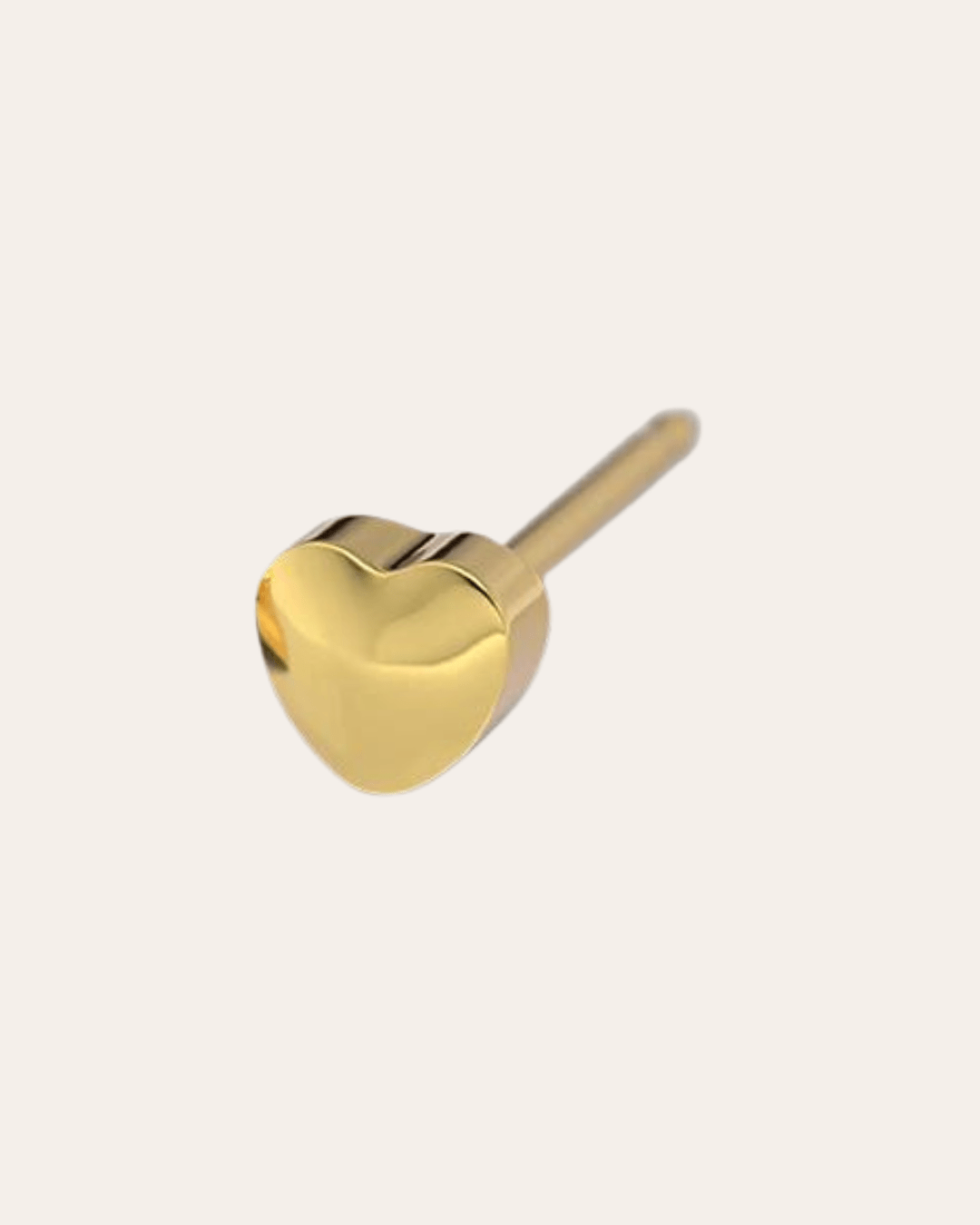 heylove Pendiente primera puesta CORAZÓN 4 MM ORO