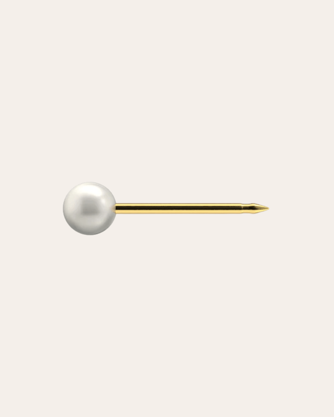 heylove Pendiente primera puesta PERLA 3 MM ORO