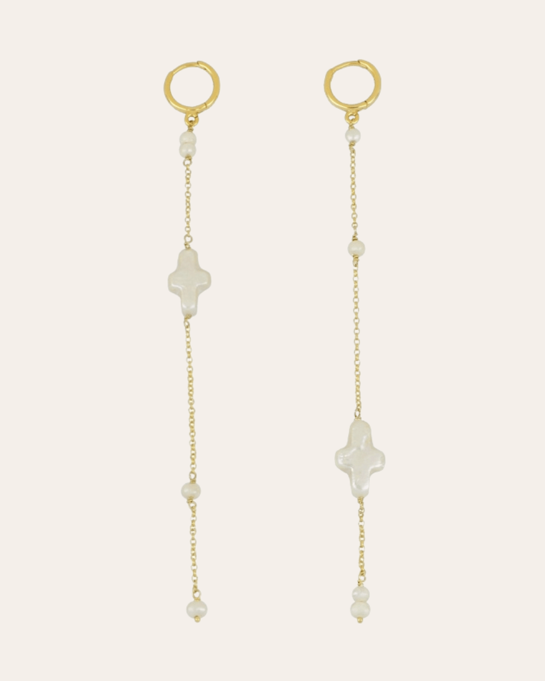 heylove PENDIENTES PENDIENTES CRUZ PERLA LARGO
