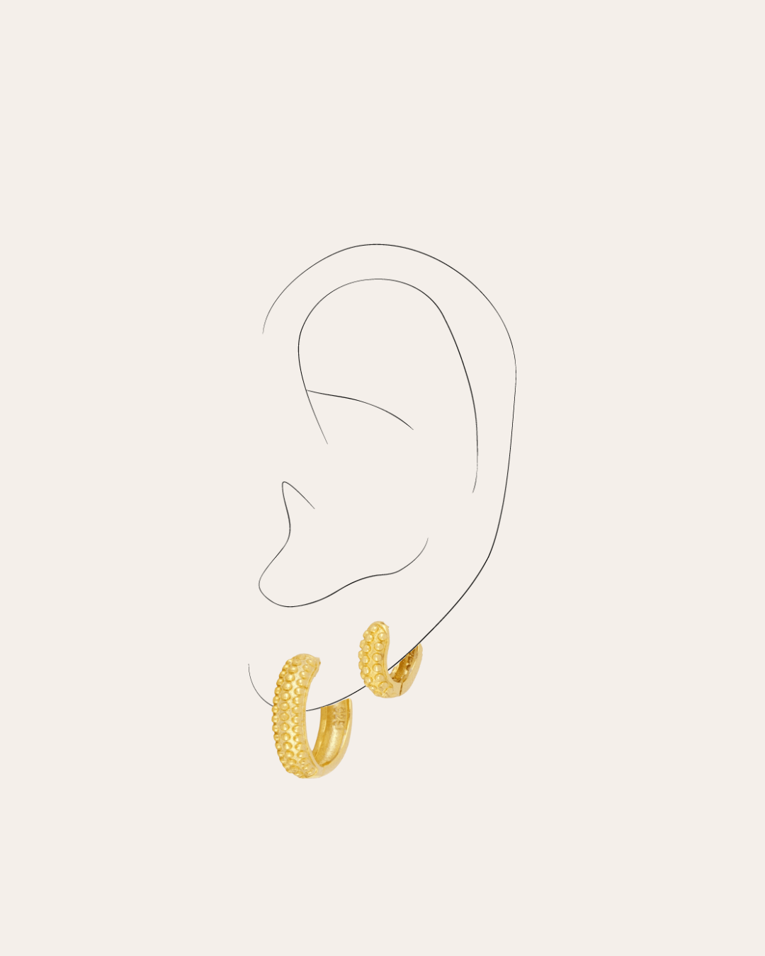 heylove PENDIENTES PENDIENTES DOTS HOOPS
