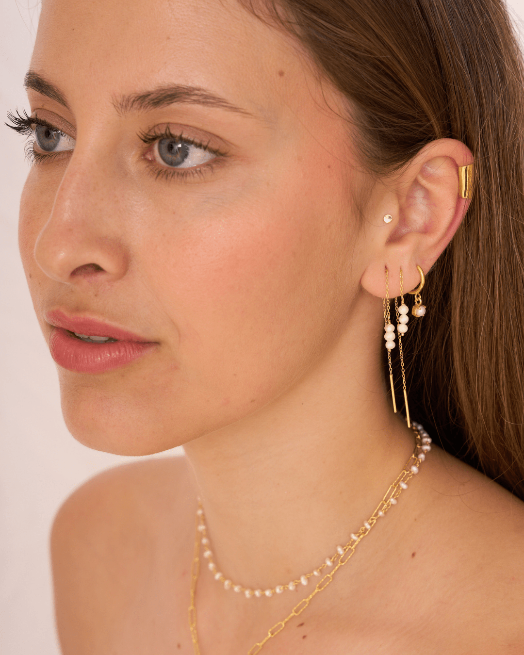 heylove PENDIENTES PENDIENTES MERMAID PERLA SIMPLE