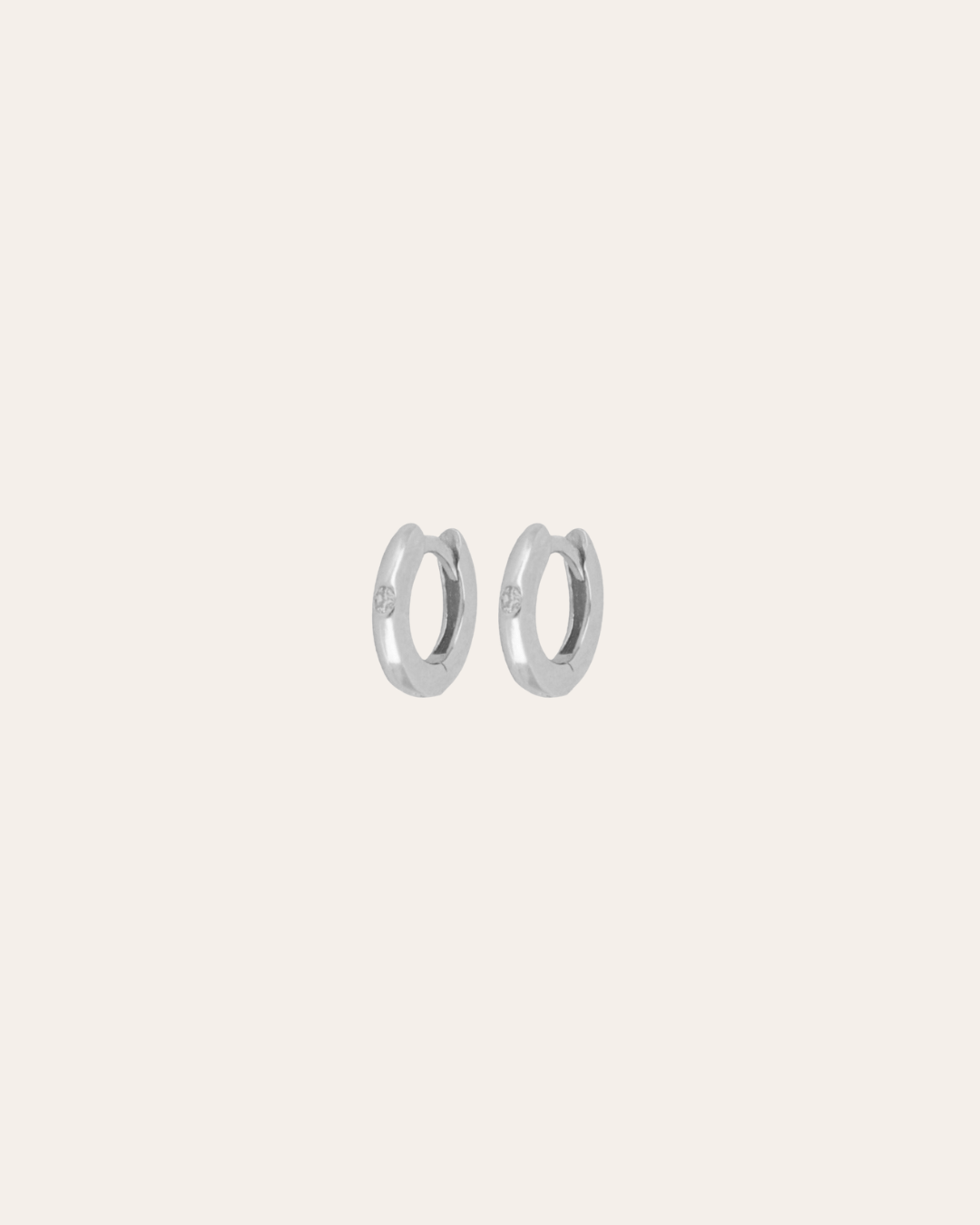 heylove PENDIENTES PENDIENTES MINI HOOPS DOT CZ 9 MM