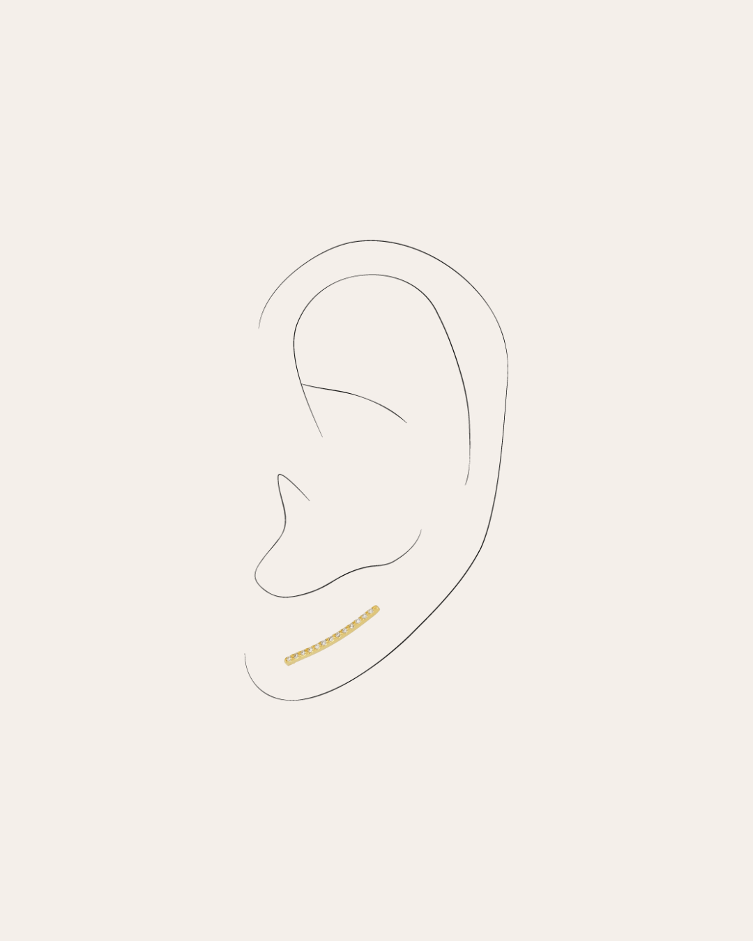 heylove PENDIENTES PENDIENTES RIVIERE LINE