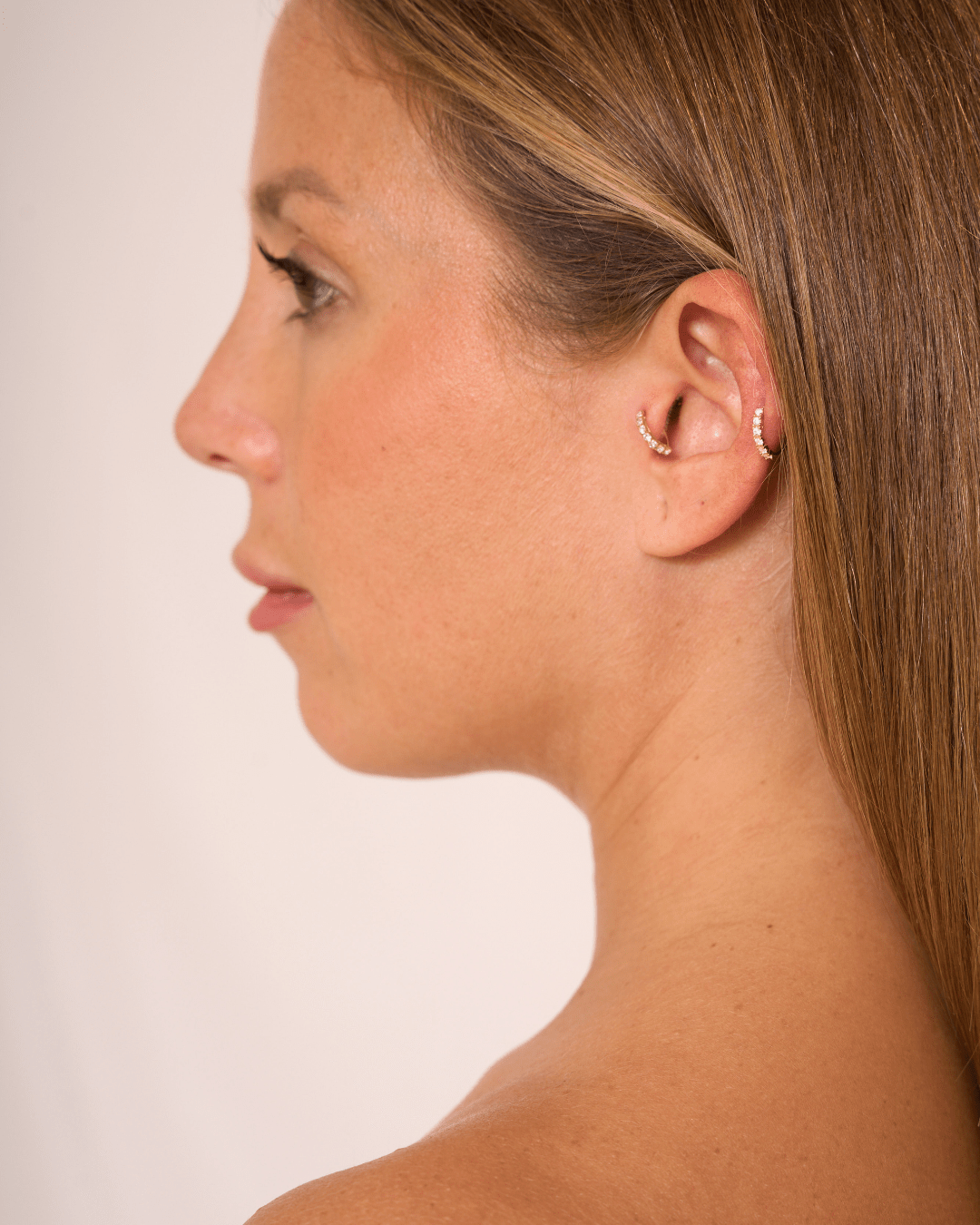 heylove PIERCING PENDIENTES THIN CZ HOOPS 10 MM