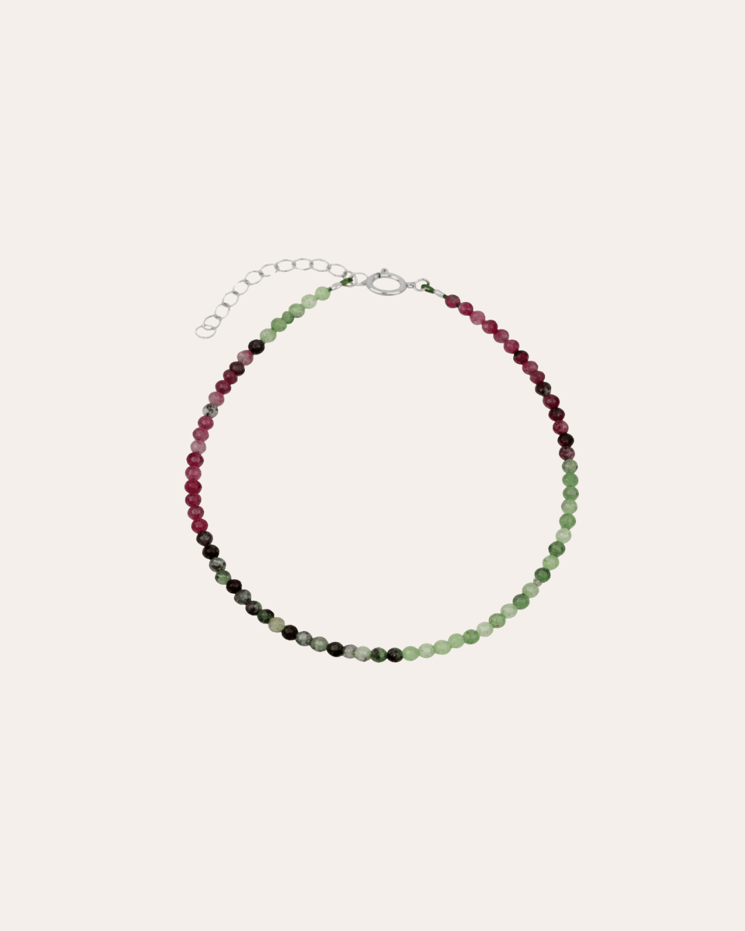 heylove PULSERAS PULSERA MINERAL RUBI & ZOISITA 2 MM