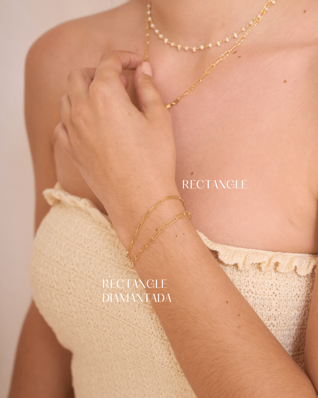 heylove Pulseras PULSERA RECTANGLE DIAMANTADA