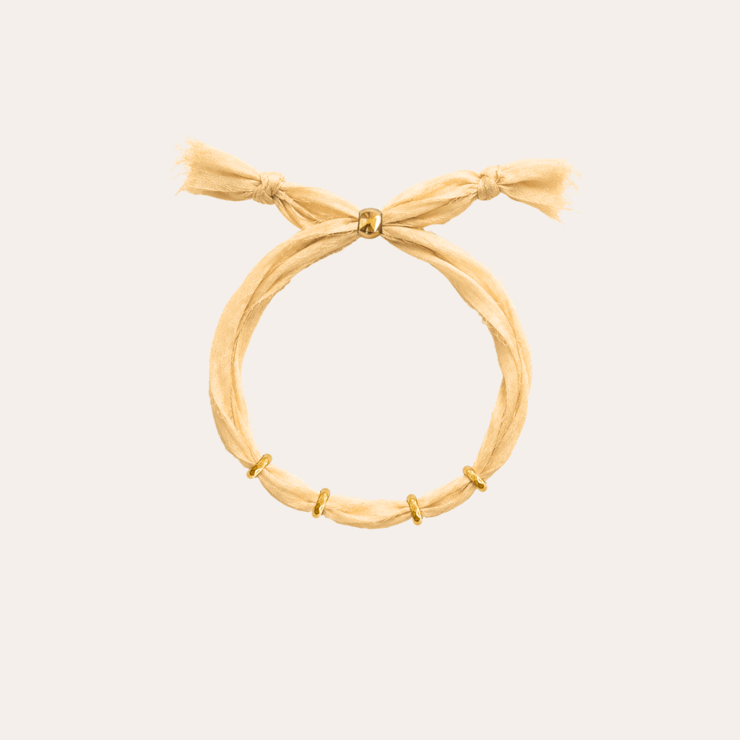 heylove PULSERAS PULSERA SEDA PARA PERSONALIZAR CREMA CATALANA
