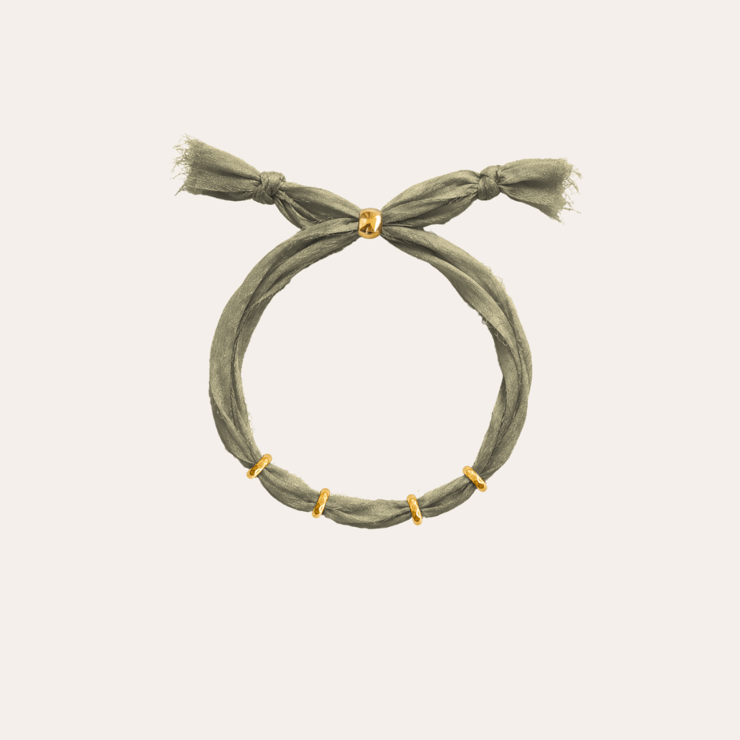 heylove PULSERAS PULSERA SEDA PARA PERSONALIZAR VERDE OLIVA