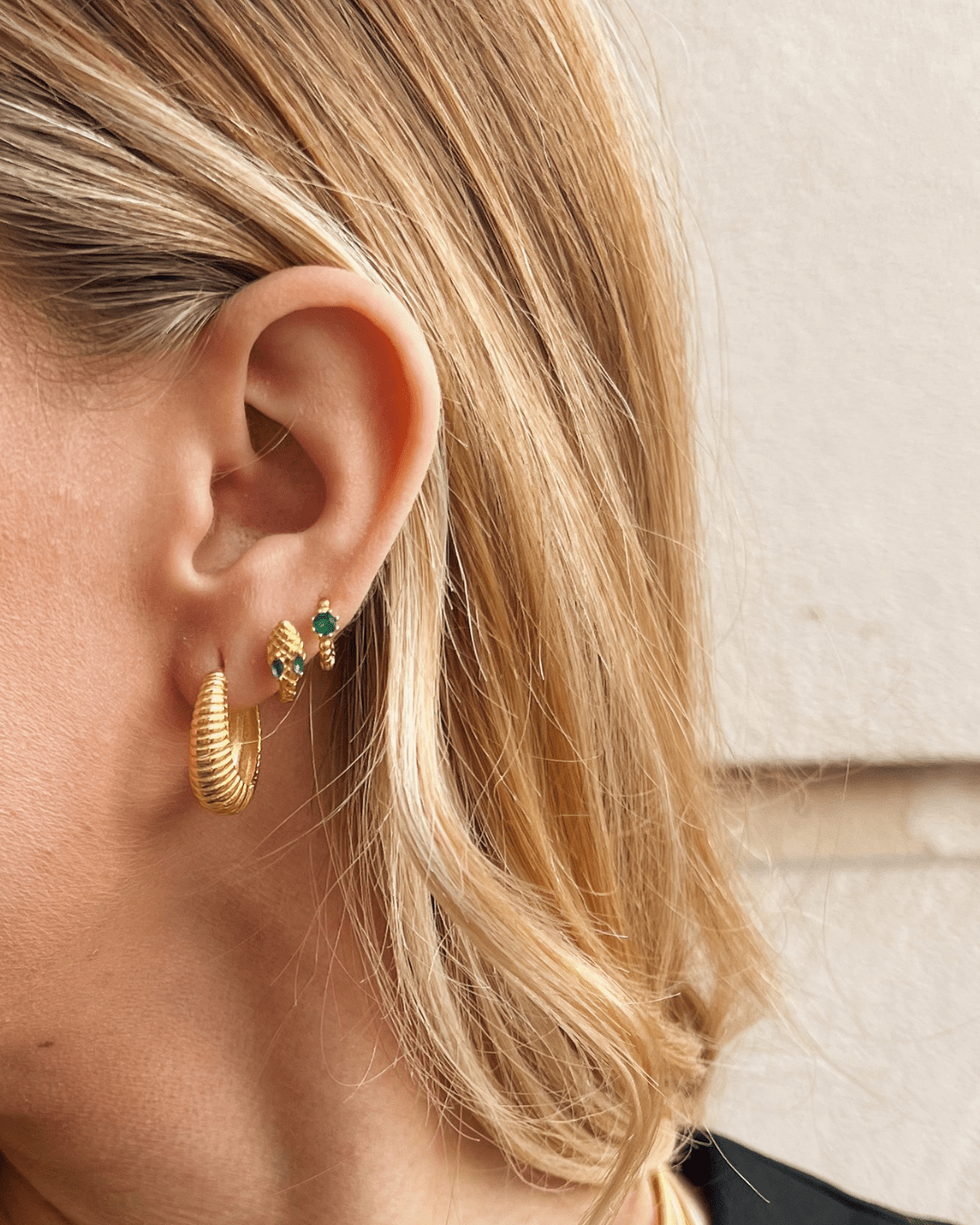 PENDIENTESheylovePendientes snake eyes hoops | heylove