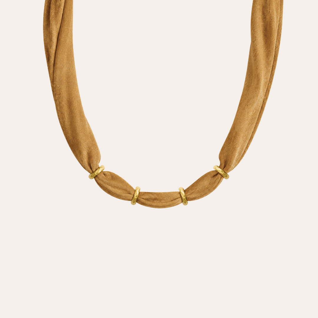 heylove COLLAR SEDA PARA PERSONALIZAR MOSTAZA