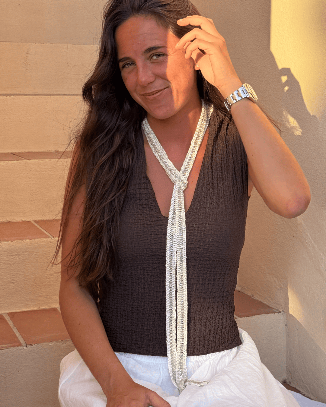 heylove COLLARES COLLAR CROCHET BLANCO