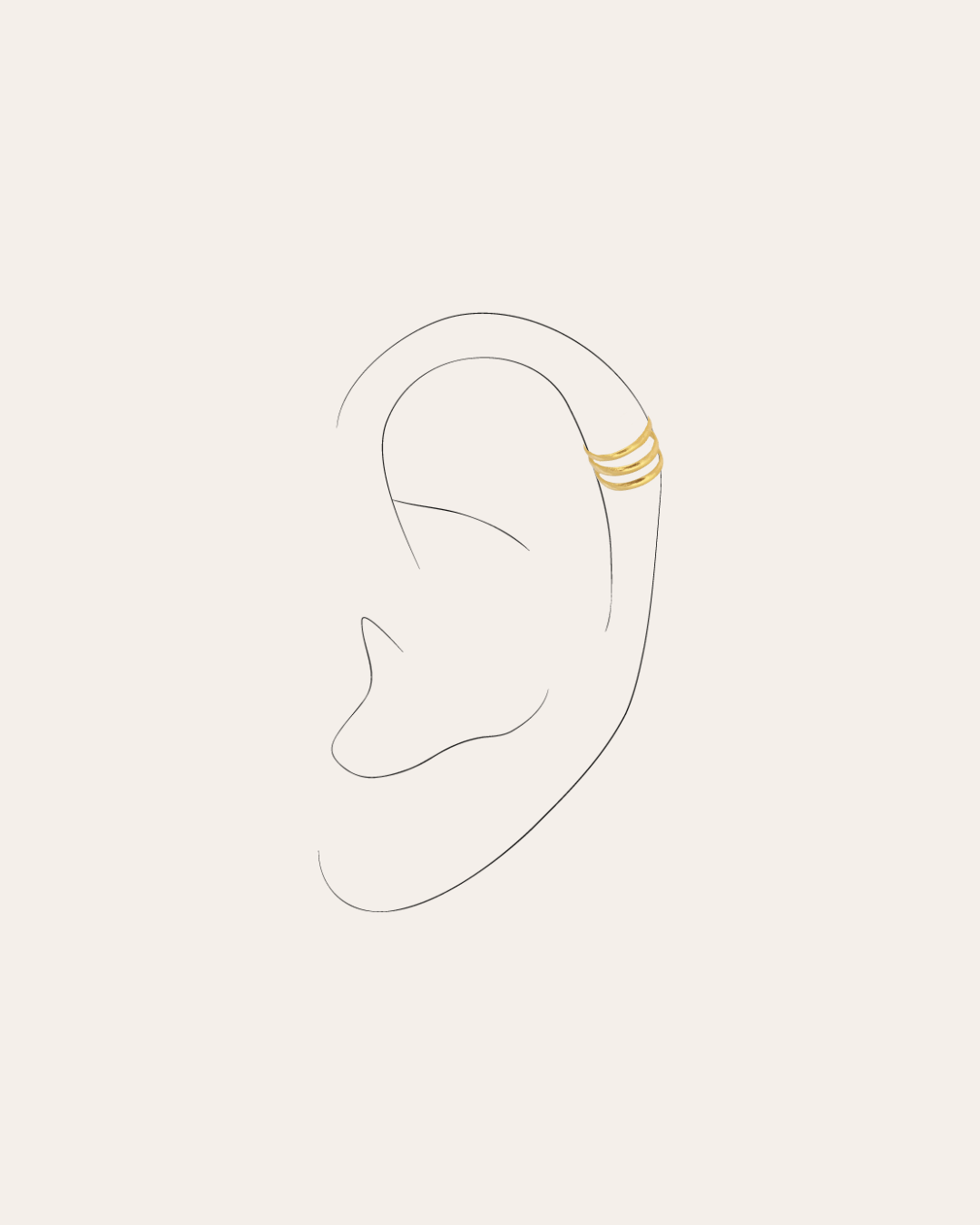 heylove EARCUFF EAR CUFF FLAT TRIPLE