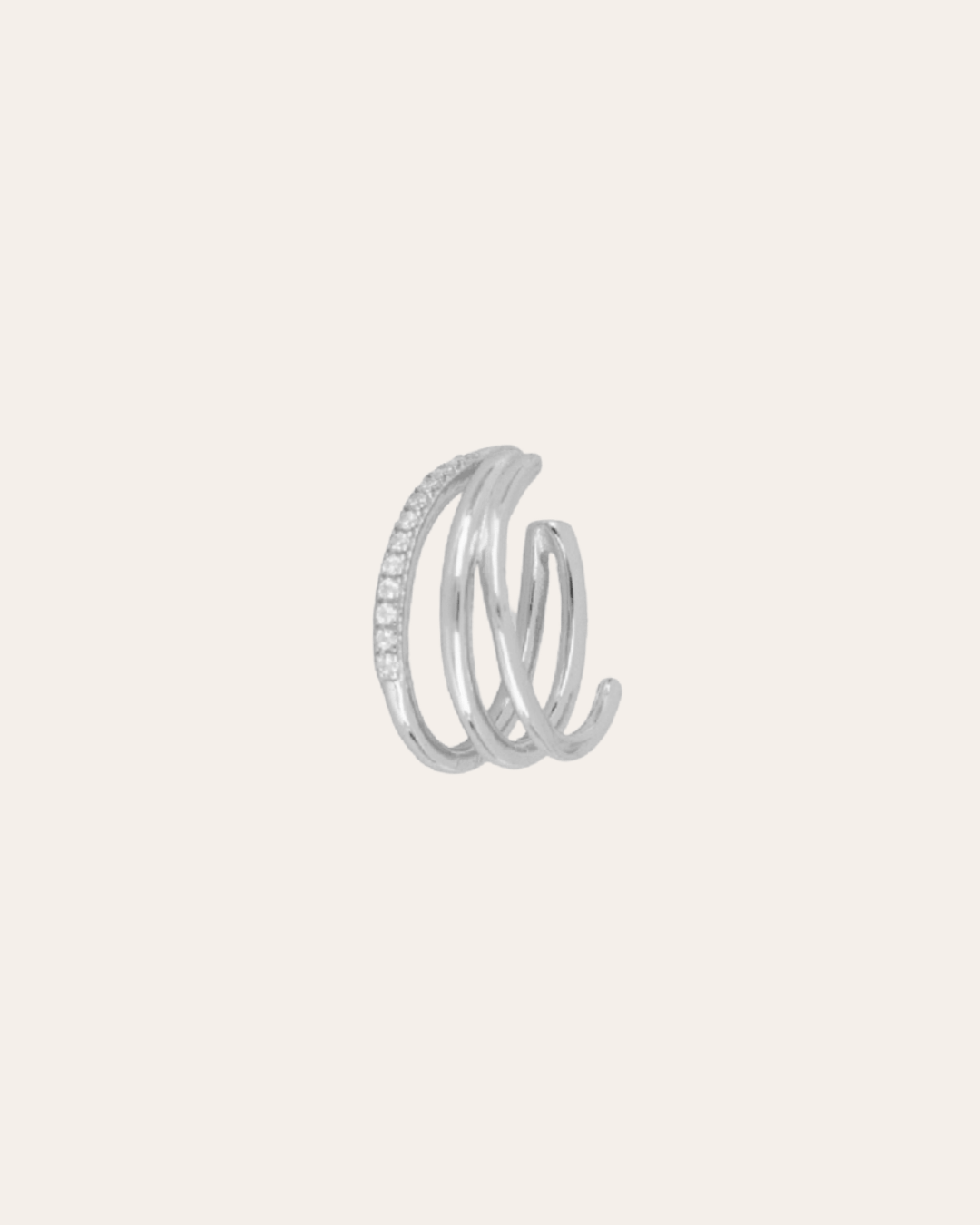 heylove EARCUFF EAR CUFF TRIPLE LINE CZ