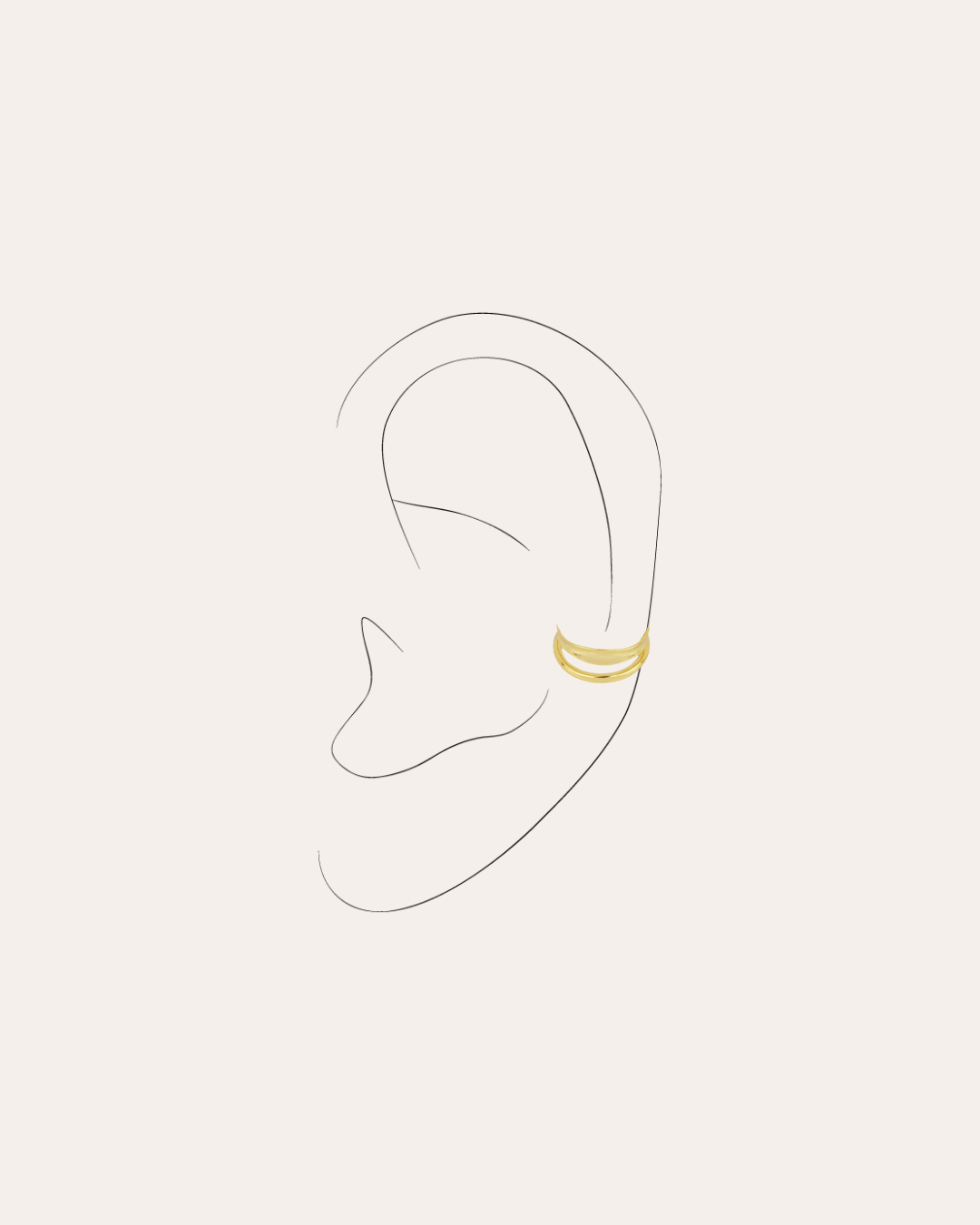 heylove EARCUFF EAR CUFF TWO LINES