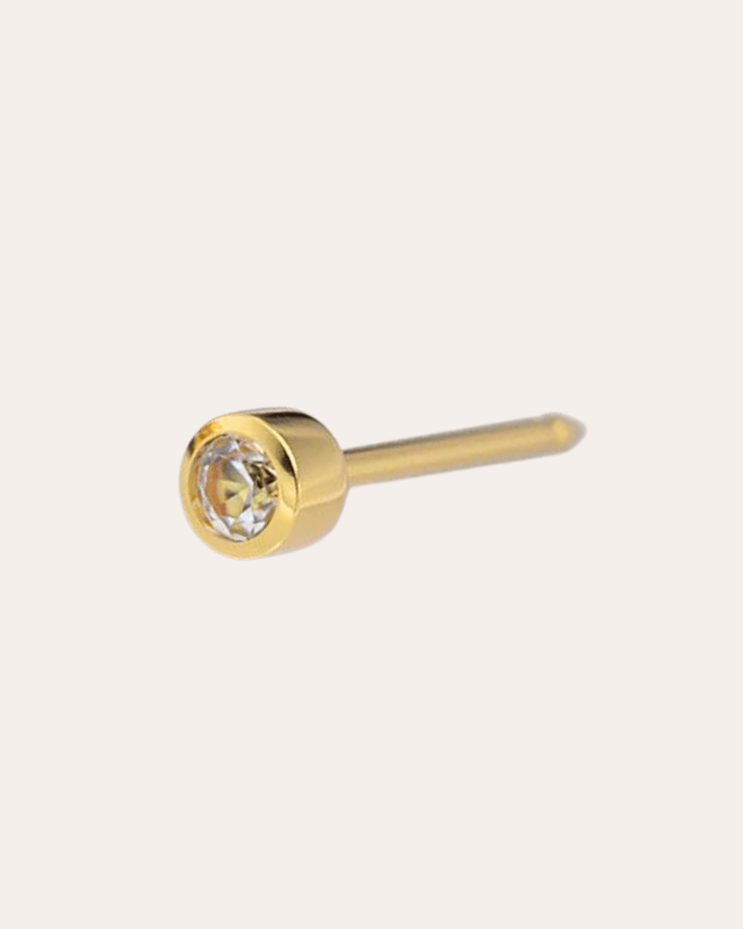 heylove Pendiente primera puesta ABRIL CRISTAL 2 MM ORO