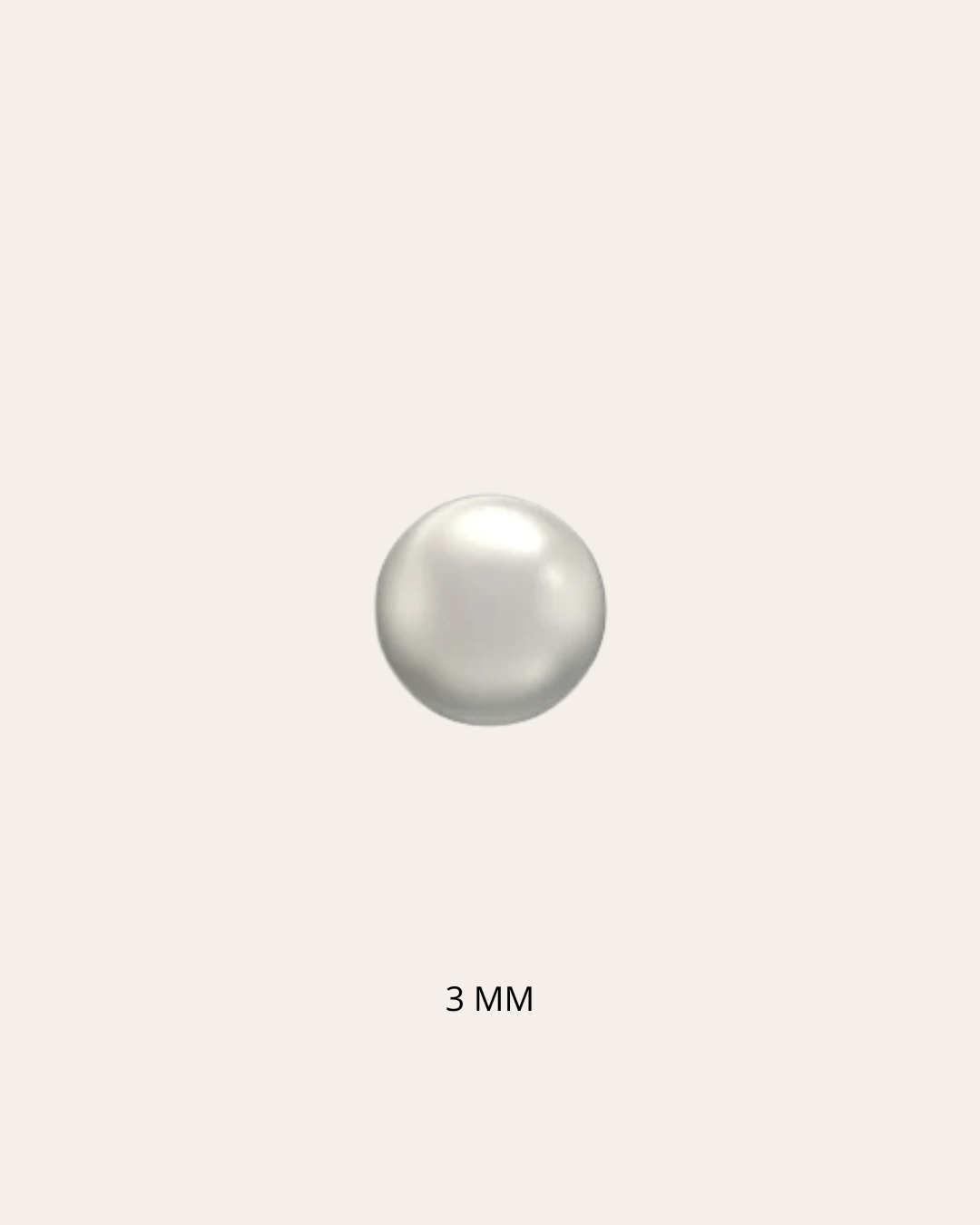 heylove Pendiente primera puesta PERLA 3 MM ORO