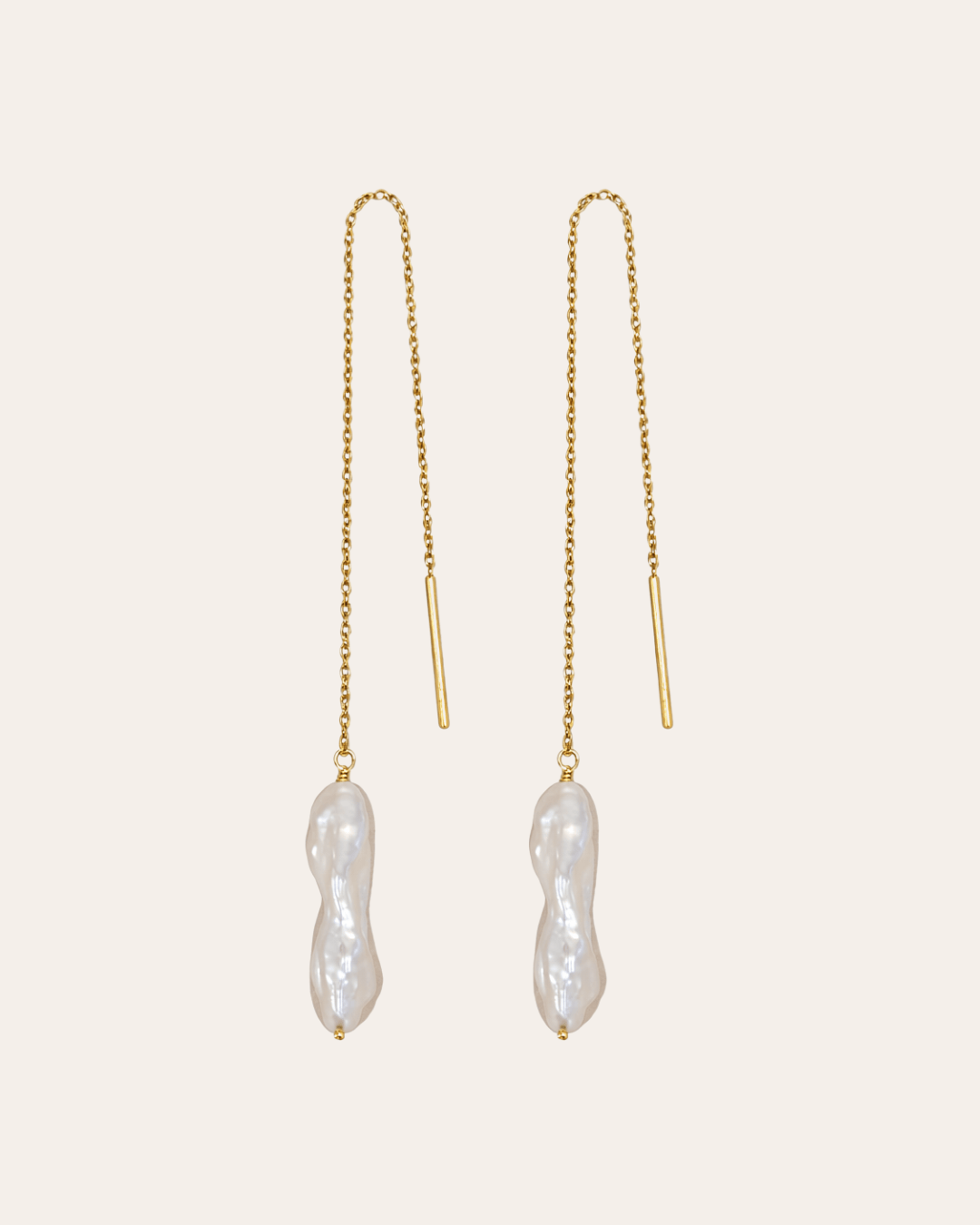 heylove PENDIENTES PENDIENTES CADENA RECTANGLE PERLA
