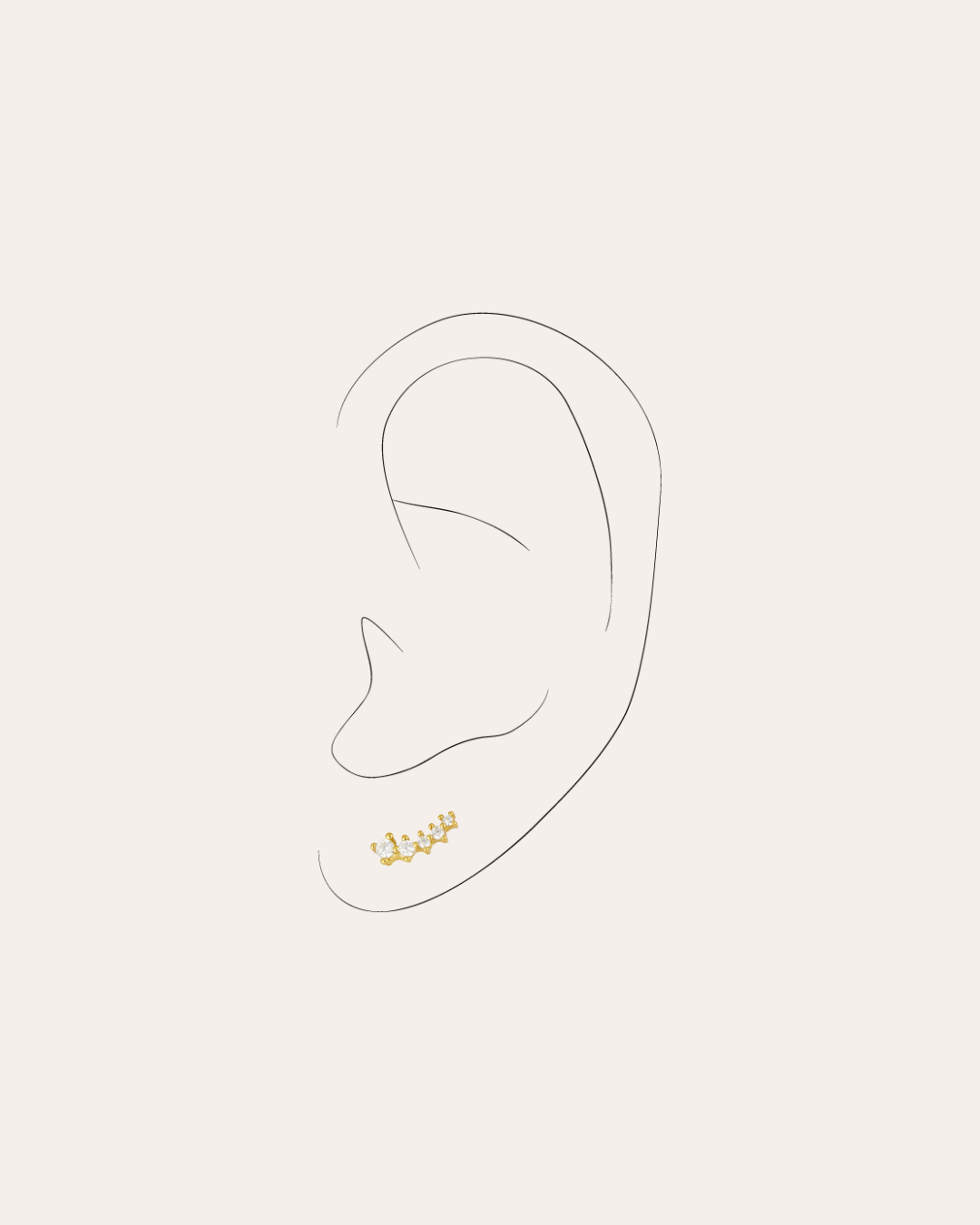 heylove PENDIENTES PENDIENTES OVAL LINE