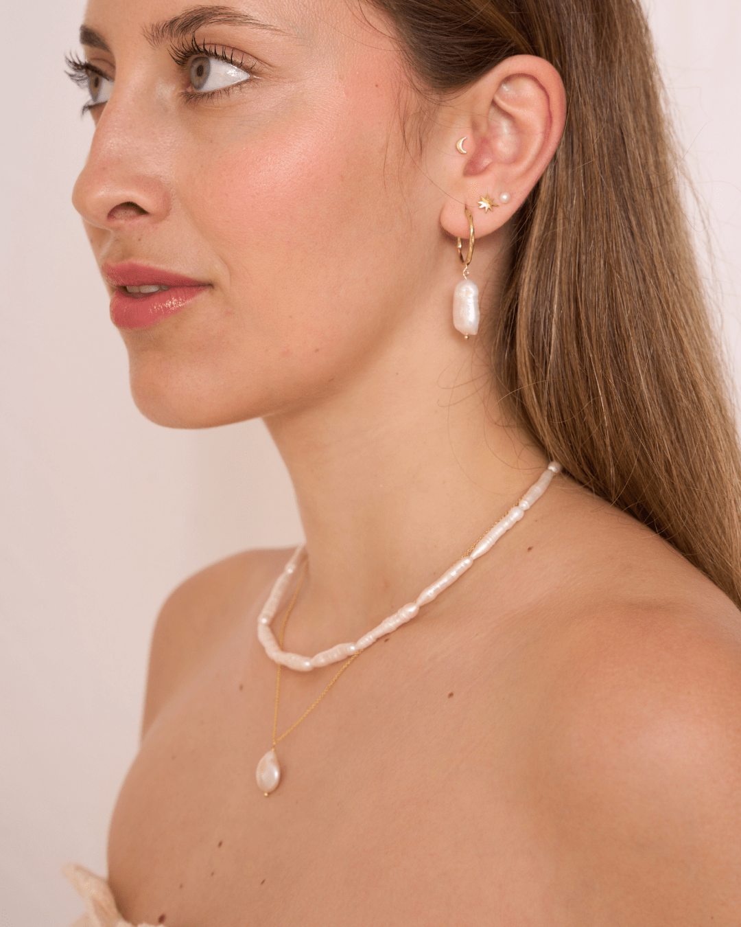heylove PENDIENTES PENDIENTES TINY DOT PERLA