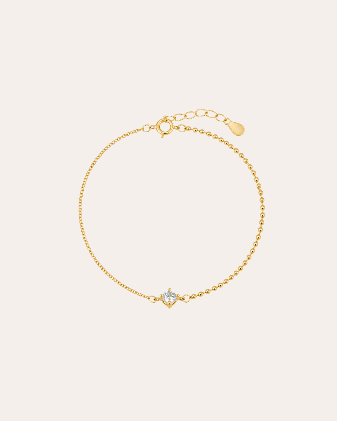 heylove PULSERAS PULSERA HALF CHAIN CZ