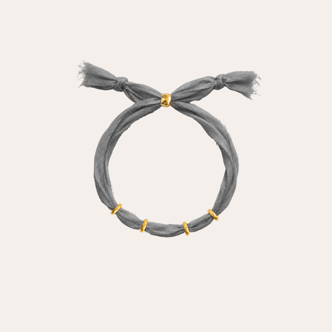 heylove PULSERAS PULSERA SEDA PARA PERSONALIZAR ANTRACITA