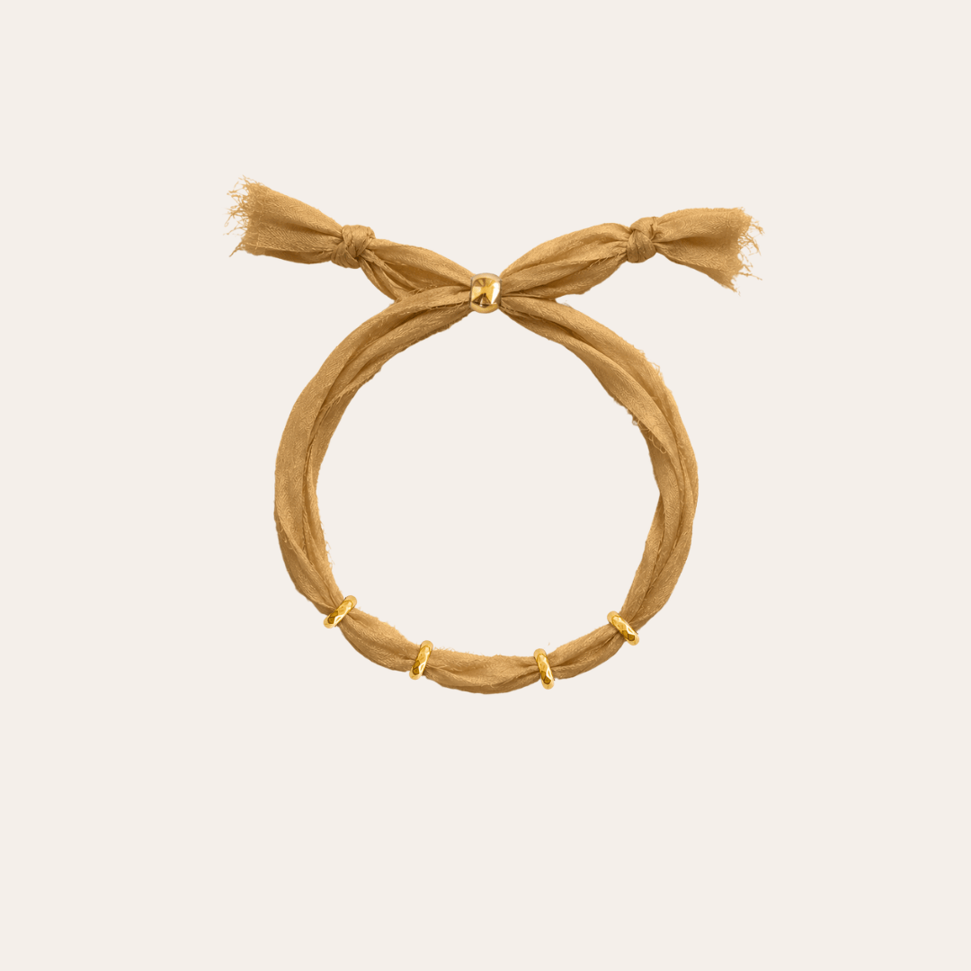 heylove PULSERAS PULSERA SEDA PARA PERSONALIZAR MOSTAZA