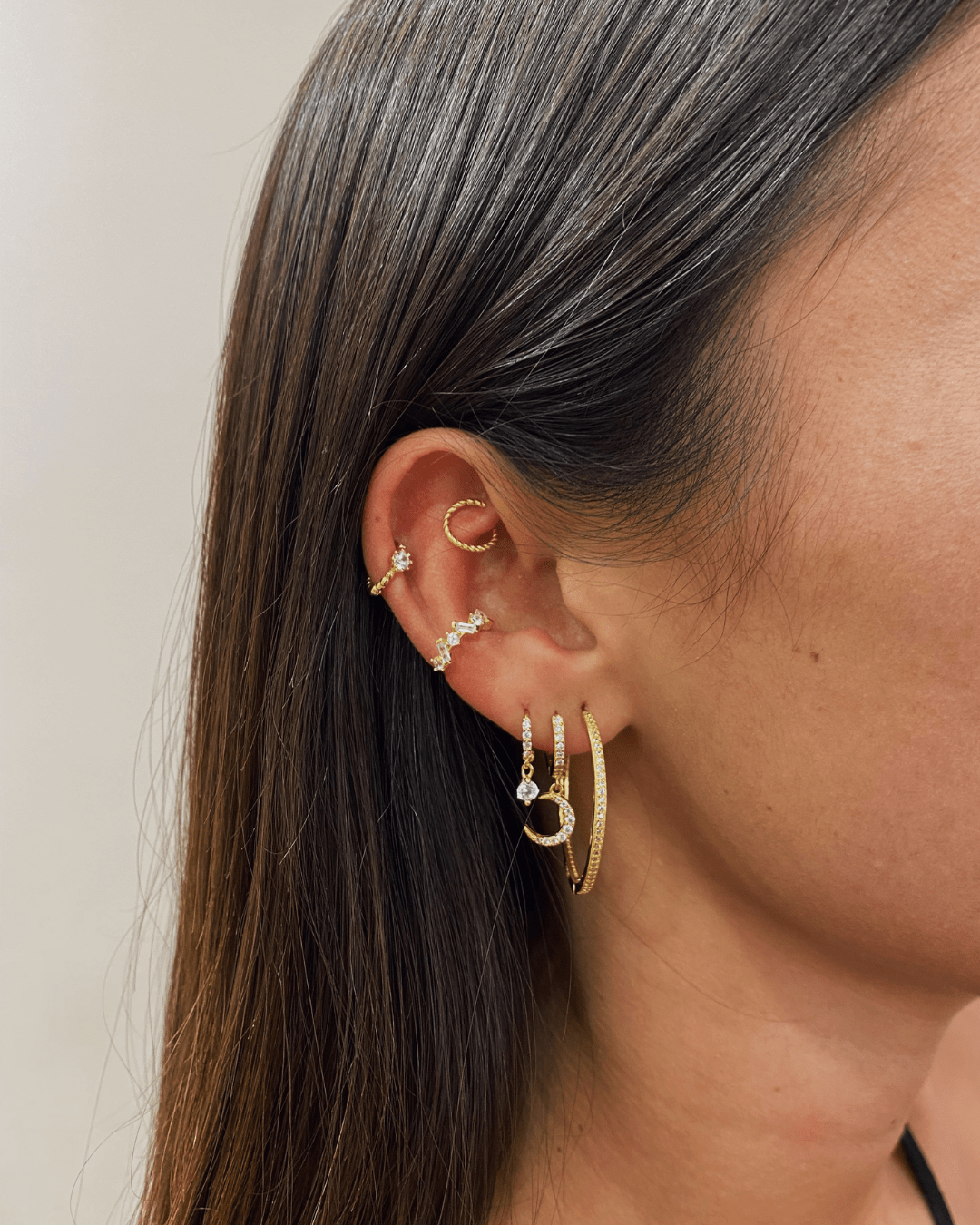 PENDIENTESheylovePendientes big cosmic moon hoops | heylove